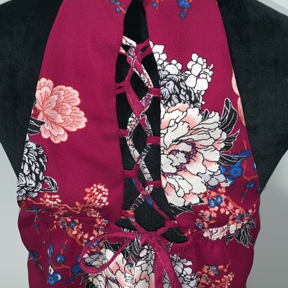 Bailey Blue floral swing dress chiffon material L - Picture 5 of 8